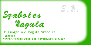 szabolcs magula business card